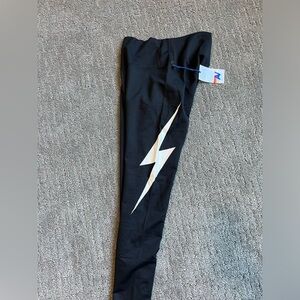 NWT Aviator Nation high rise bolt leggings size M.